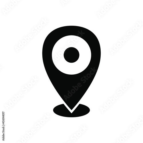 Pin location icon vector graphic illustration