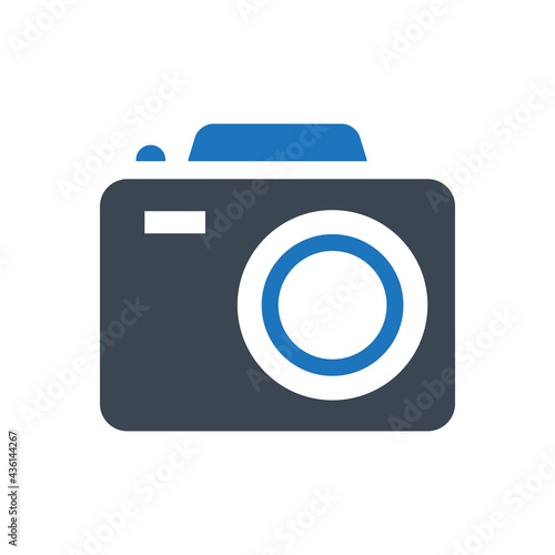 Camera icon vector graphic illustration