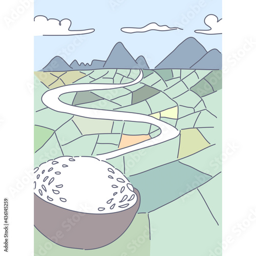 farm, natural garden illustration