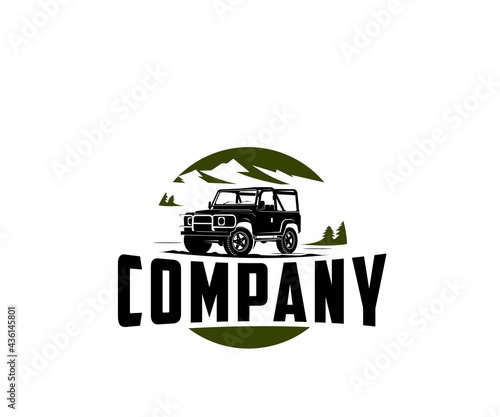 off road adventure logo design silhouette