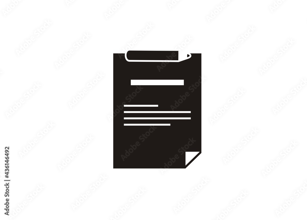 Note paper. Simple illustration in black and white. Note paper. Simple illustration in black and white.