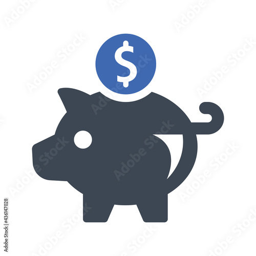 Piggy bank icon