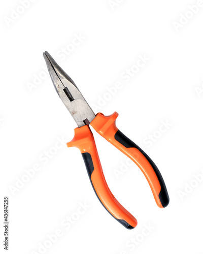 round pliers hand tool isolated on white background
