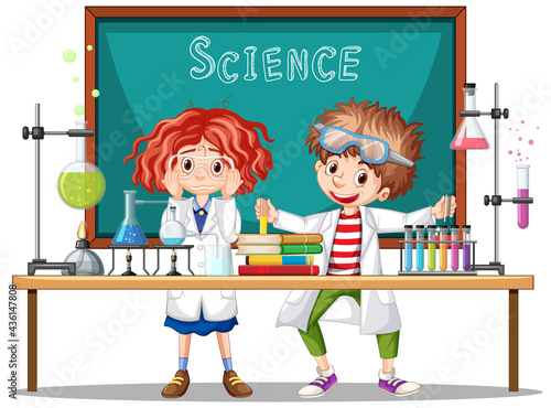 Researcher experiment in the laboratory