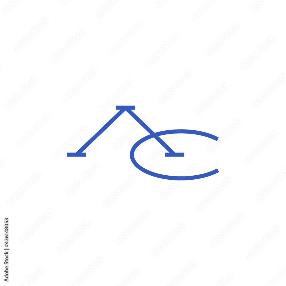 ac letter mark initial logo vector icon illustration ac letter mark initial logo vector icon illustration