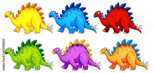 A stegosaurus dinosaur cartoon character
