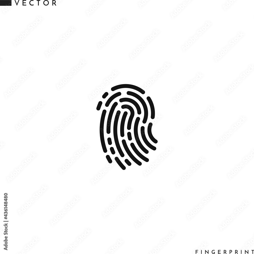 Human fingerprint icon. Vector illustration Human fingerprint icon. Vector illustration