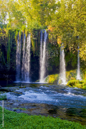 beautiful scene in Duden waterfall ,antalya turkey