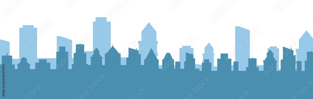 cityscape background. Skyline silhouettes.