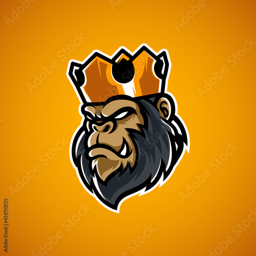 King Kong Head Mascot Logo