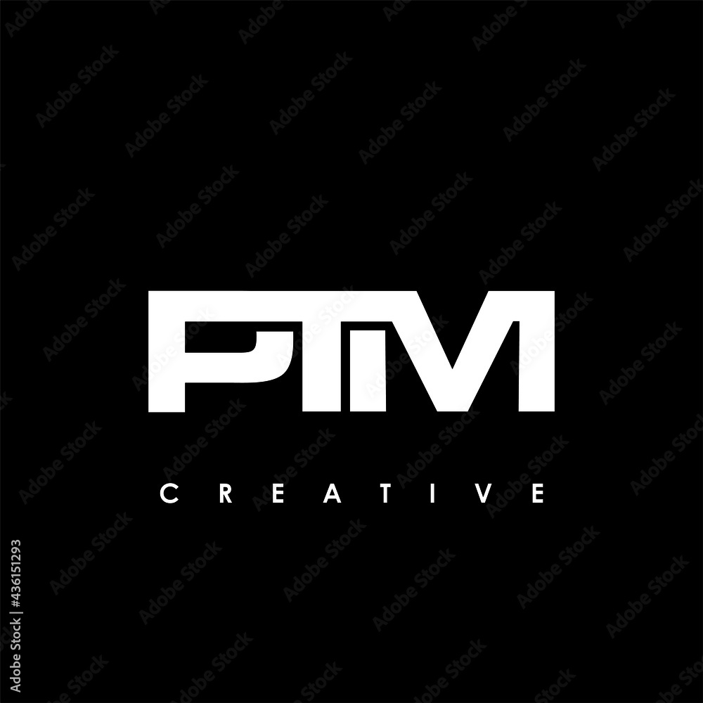 PTM Letter Initial Logo Design Template Vector Illustration
