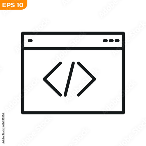 Free Download custom coding icon symbol template for graphic and web design collection logo vector illustration - GFXLoad