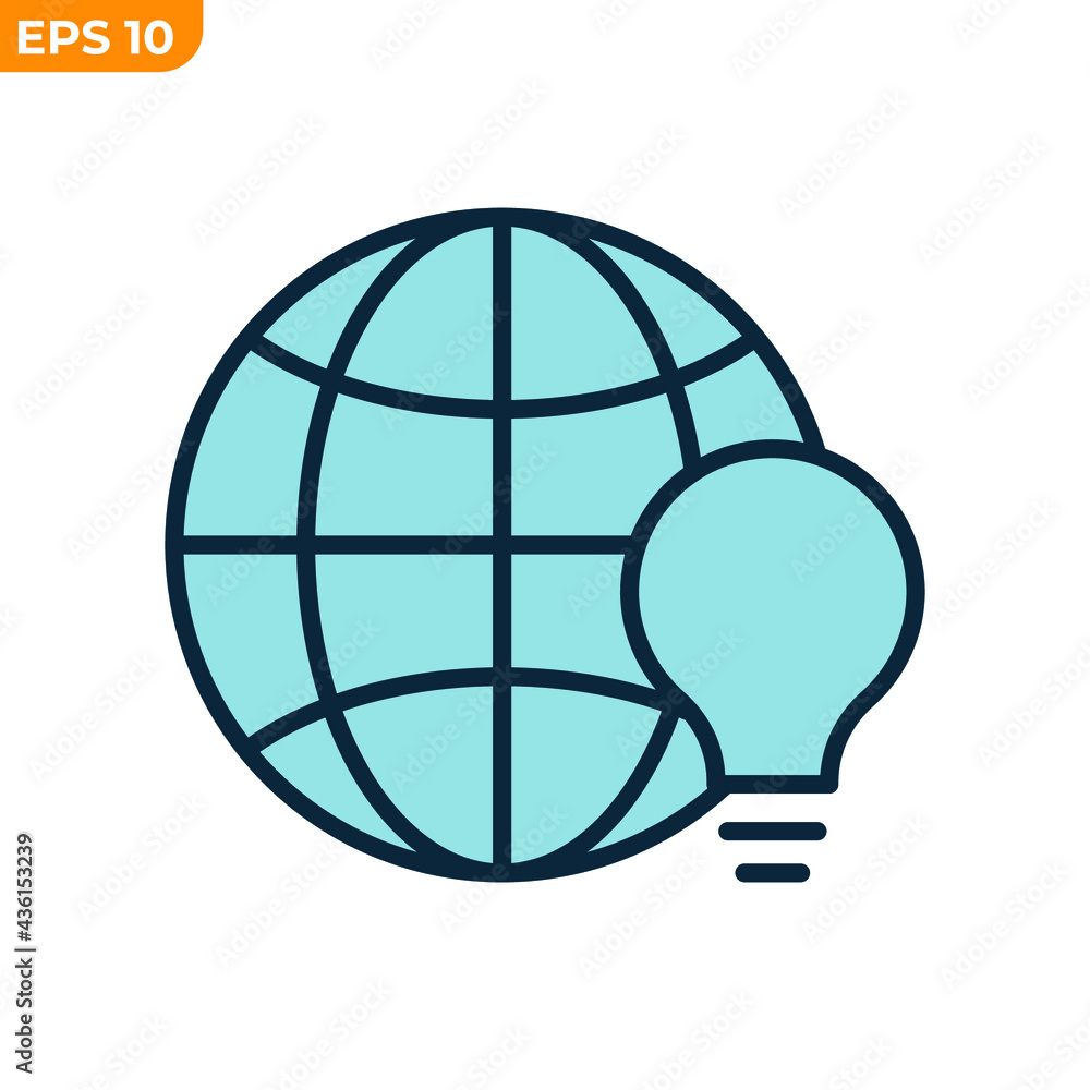 global solution icon symbol template for graphic and web design collection logo vector illustration