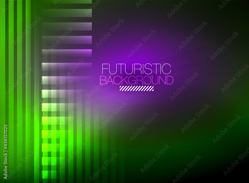 Bright neon color techno abstract background, shiny glowing neon lines in the dark background Bright neon color techno abstract background, shiny glowing neon lines in the dark background