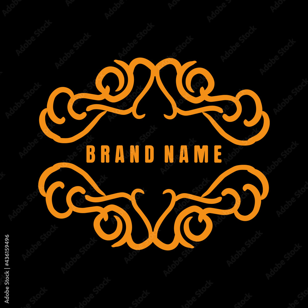 Ornate frame Vector design with line art style Ornate frame Vector design with line art style