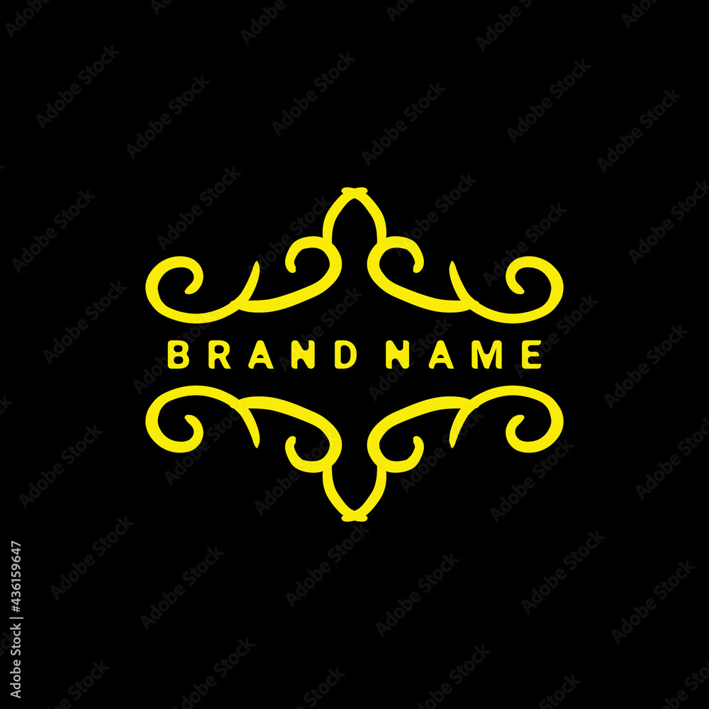 Ornate frame Vector design with line art style Ornate frame Vector design with line art style