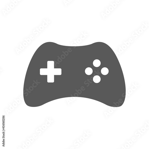 Joystick video game controller vector icon. Play console or joypad in flat design. Gamepad for computer gamer