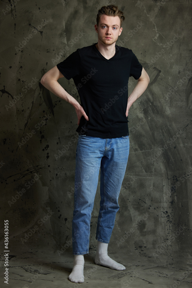 Portrait of a Caucasian handsome guy in full growth in various poses. High resolution photos Portrait of a Caucasian handsome guy in full growth in various poses. High resolution photos