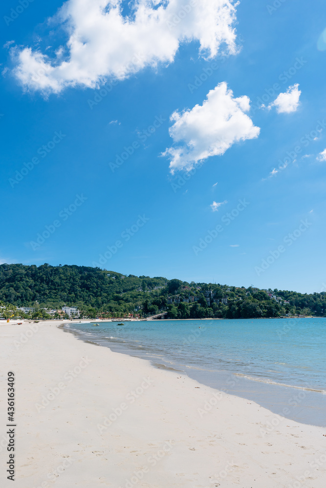 A bright day with clear sky at Kalim, Patong, Phuket
