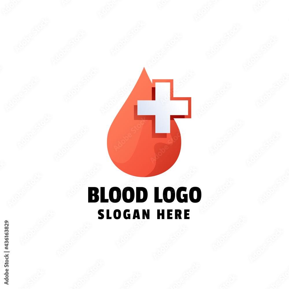 Obraz premium Blood Gradient Logo Template
