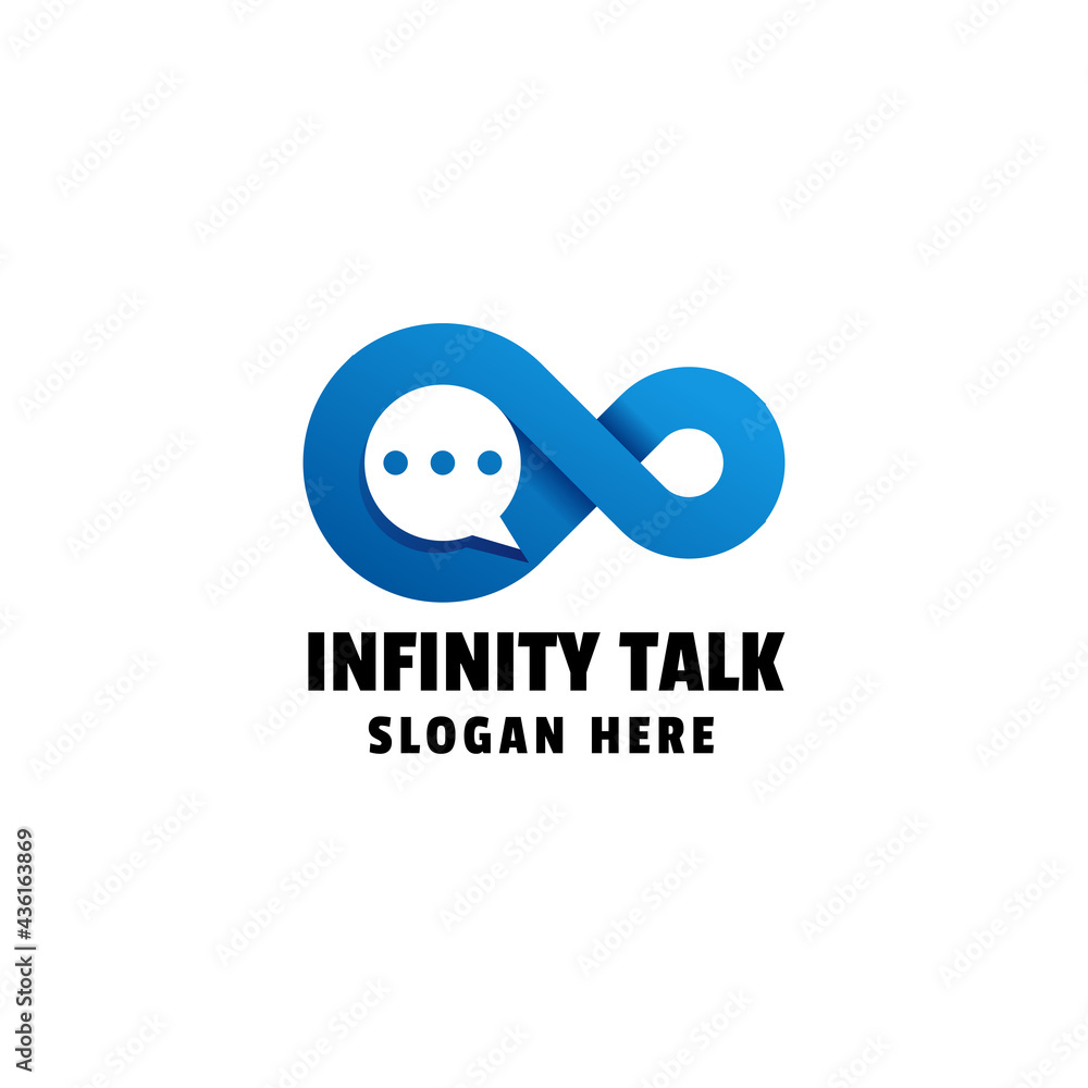 Infinity Chat Gradient Logo Template