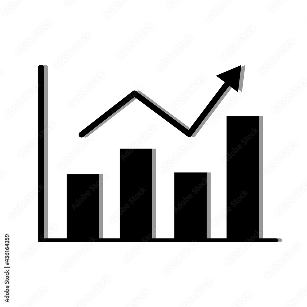 Chart icon vector. Simple flat symbol. vector design illustration. Chart icon vector. Simple flat symbol. vector design illustration.