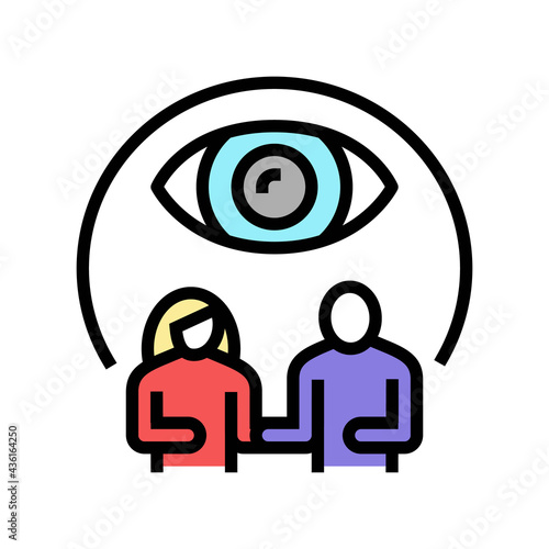 conjugal supervision color icon vector. conjugal supervision sign. isolated symbol illustration