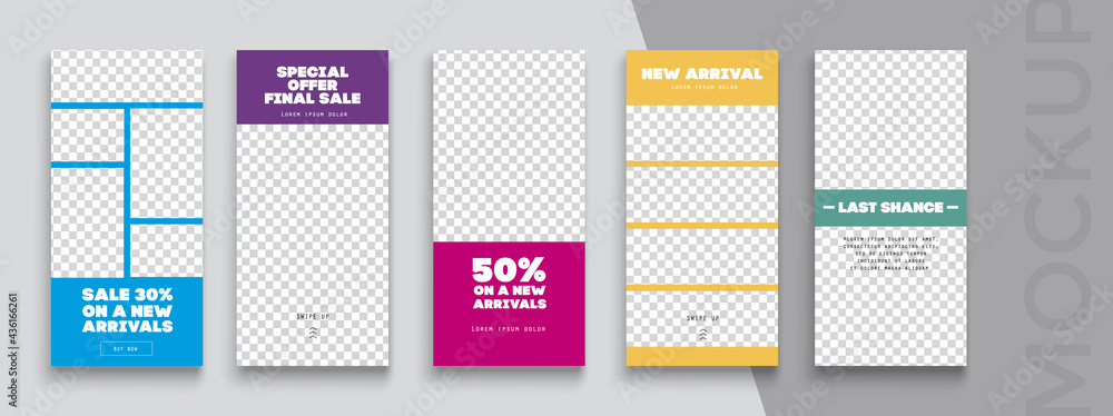 Trendy editable Sale Stories template. Design for social media. Trendy editable Sale Stories template. Design for social media.