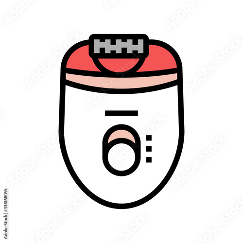 epilator device color icon vector. epilator device sign. isolated symbol illustration