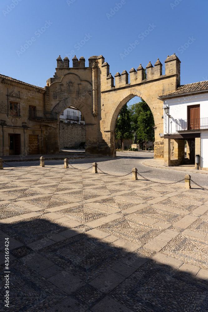 Lyons square in the old town of Baeza, World Heritage Site by UNESCO, JAen, Spain.