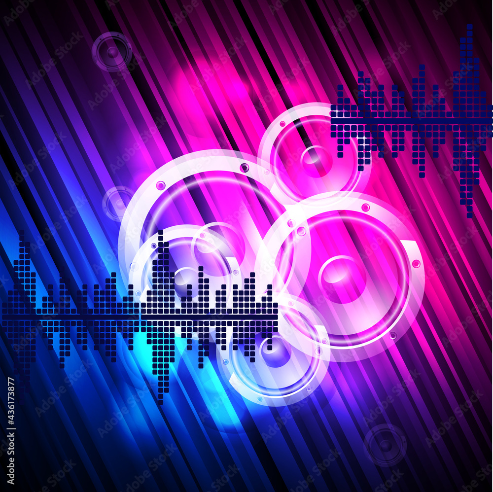 Music abstract bright vector background