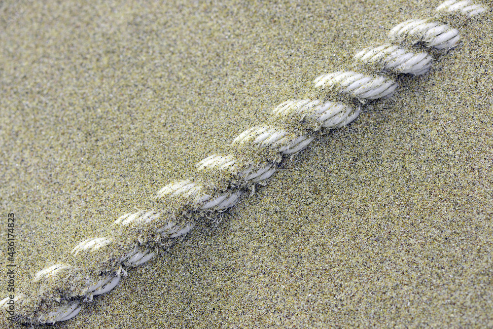 sea rope on sand background sea rope on sand background