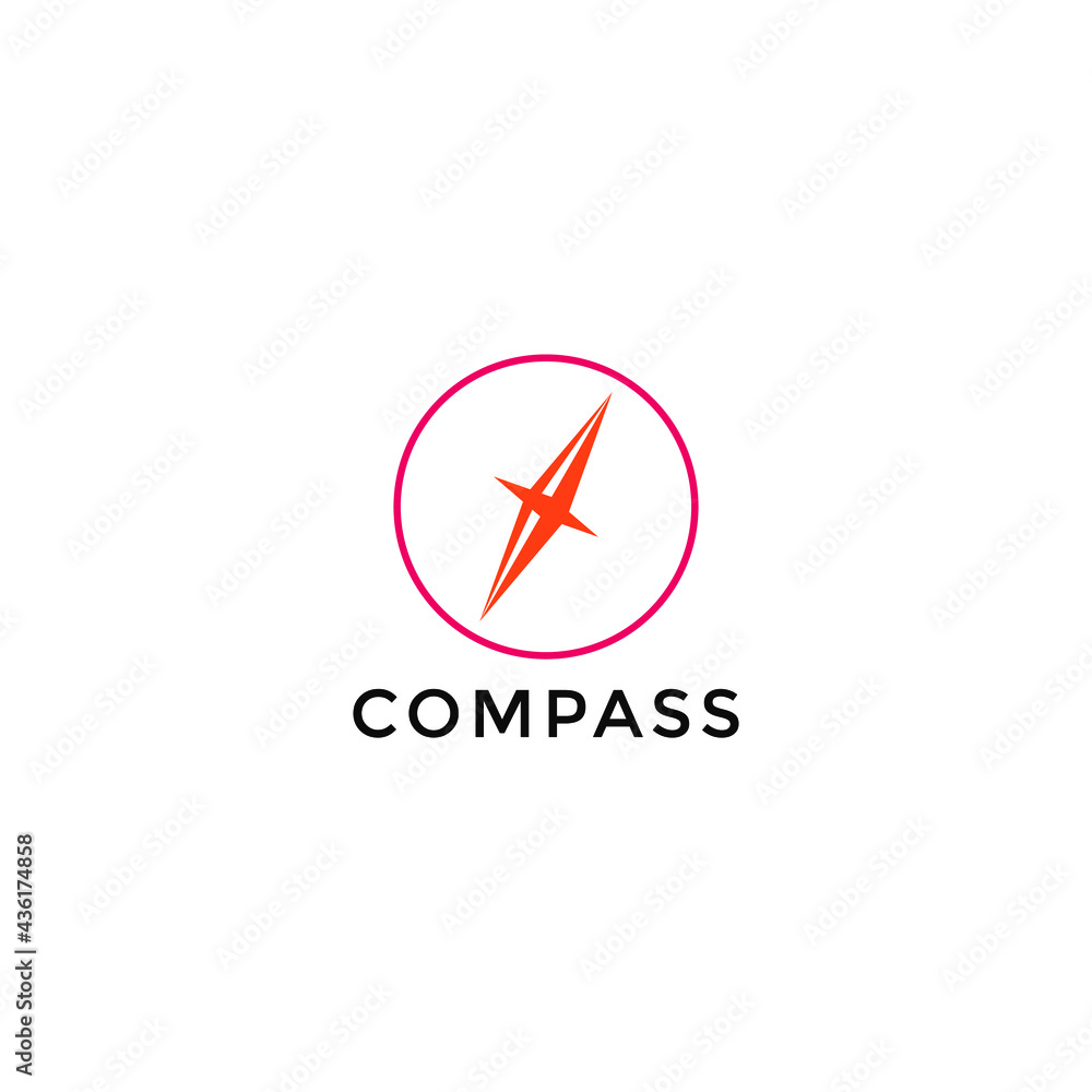 ILLUSTRATION SIMPLE COMPASS LOGO DESIGN VECTOR ILLUSTRATION SIMPLE COMPASS LOGO DESIGN VECTOR