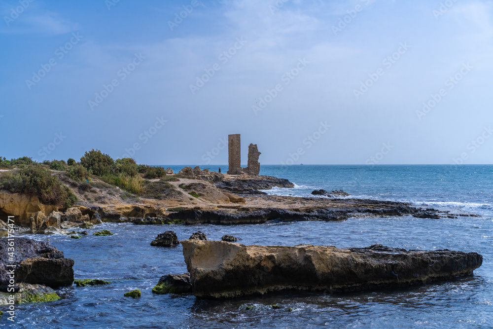 View of the Mediterranean Sea in the city of Mahdia, Tunisia