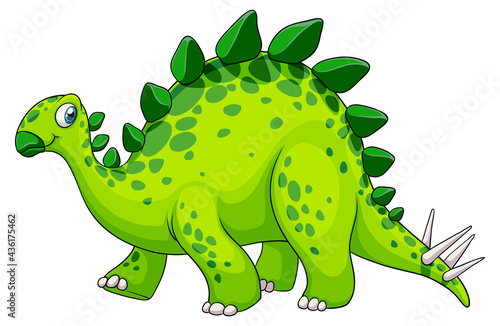 A stegosaurus dinosaur cartoon character
