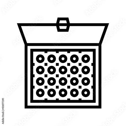 candy box line icon vector. candy box sign. isolated contour symbol black illustration