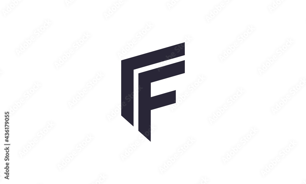 stock vector Abstract Initial Letter F Logo line Shape stock vector Abstract Initial Letter F Logo line Shape