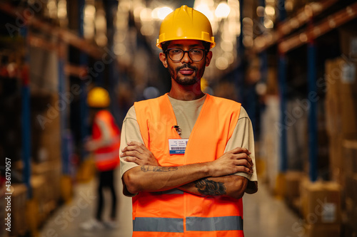 Portrait of warehouse worker at work © bernardbodo