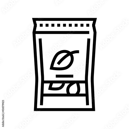 tea box line icon vector. tea box sign. isolated contour symbol black illustration