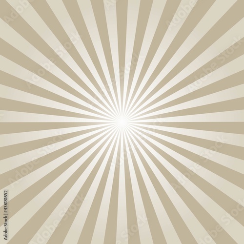 Brown Sunburst Pattern Background. Sunburst with rays background. Vector illustration. Brown radial background. Halftone background.