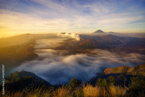 Bromo volcano at sunrise, East Java, Indonesia