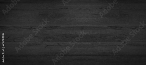 Old black gray grey anthracite rustic dark grunge wooden timber texture - wood background banner