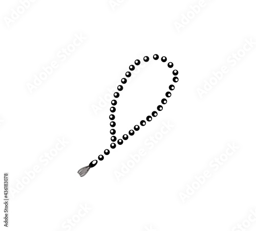 stock-phBeads, rosary, tasbih multi color icon. Simple thin line, outline of ramadan icons for ui and ux, website or mobile application