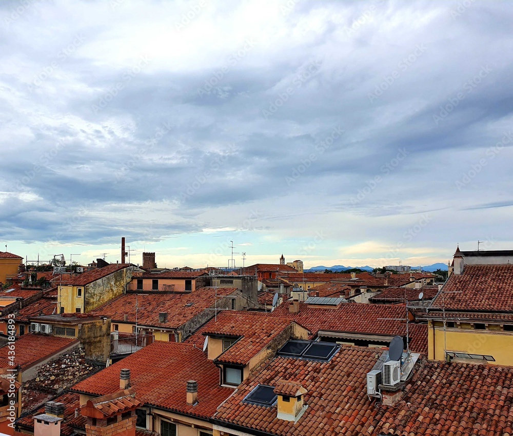 View of rooftops in Verona, Italy View of rooftops in Verona, Italy