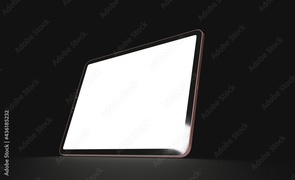 Photo Black tablet computer with blank 3d Photo Black tablet computer with blank 3d