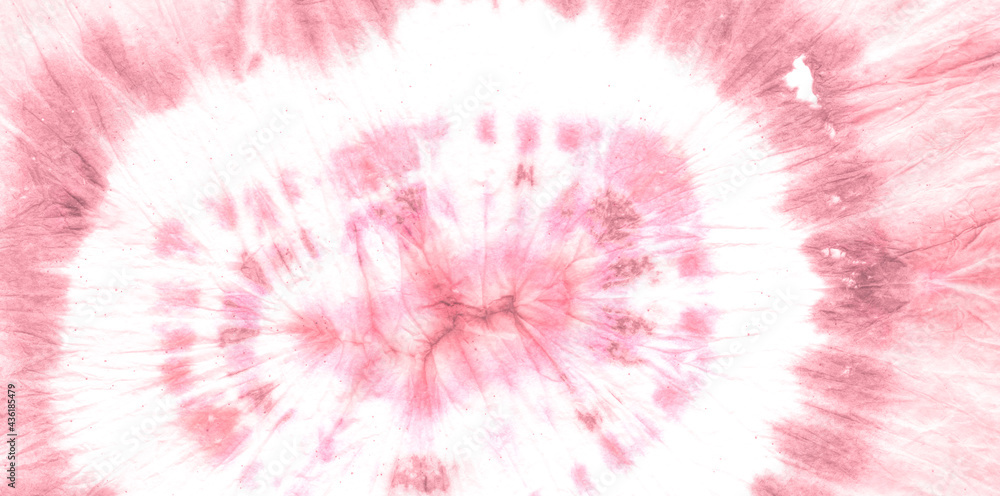 Fototapeta premium Red Tie Dye Wash. Die Batik Paint Background.