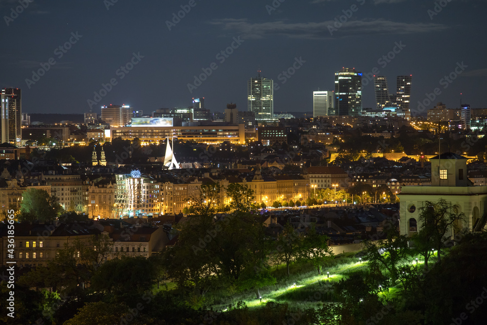 night view of the city / Prague, Czech republic
