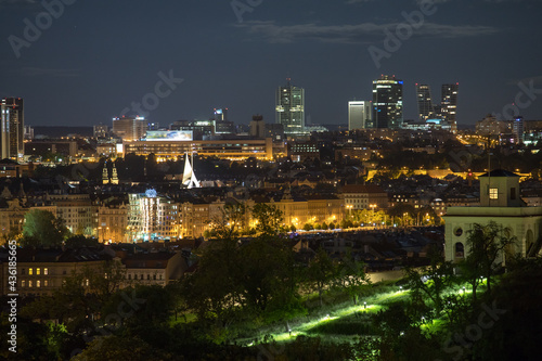 Photography night view of the city / Prague, Czech republic