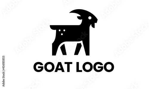 Fotografie, Tablou Classic Nigerian dwarf goat logo for a goat farm and goat lovers.
