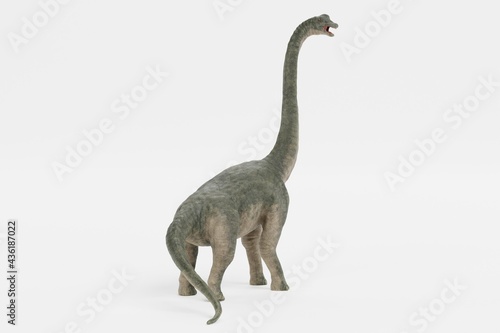 Realistic 3D Render of Brachiosaurus Dinosaur photo